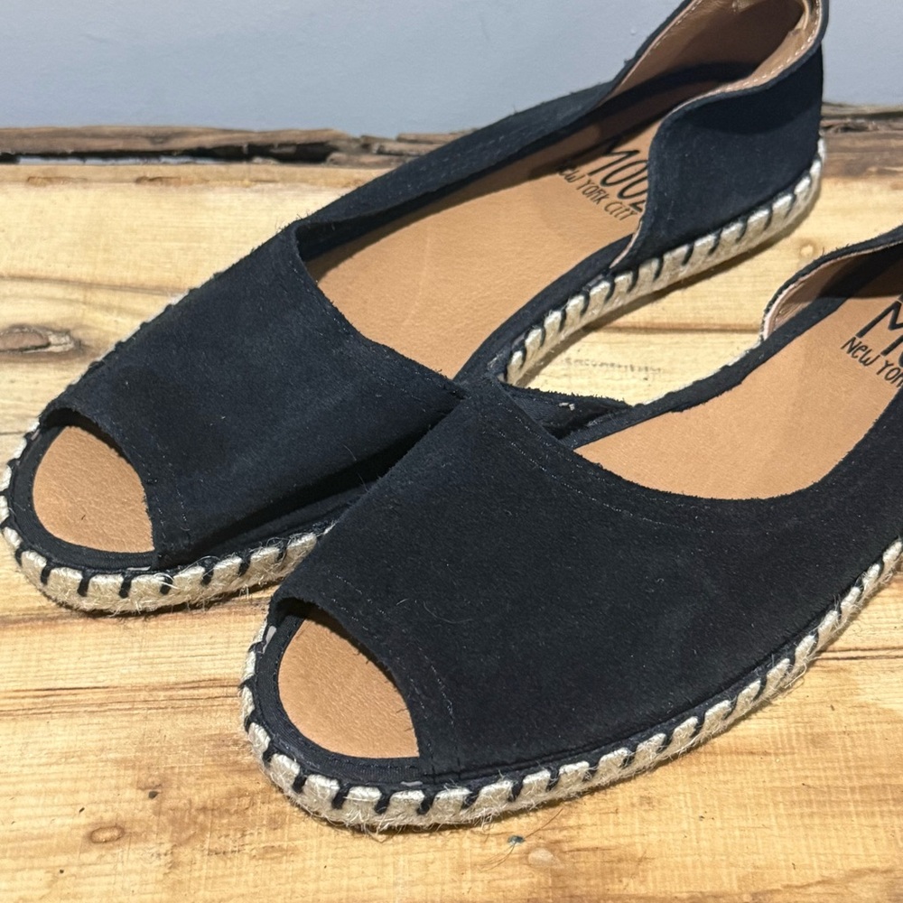 *NEW* Miz Mooz Suede Peep Toe Espadrille Flats Size 41/9.5-10 A38 - Picture 5 of 10